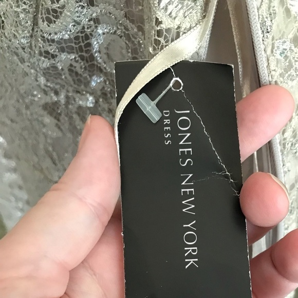 🖤NWT JONES NEW YORK CHAMPAGNE LACE DRESS SZ 4-PROM-PARTY-LUXURY FULLY LINED🖤 - Picture 9 of 14